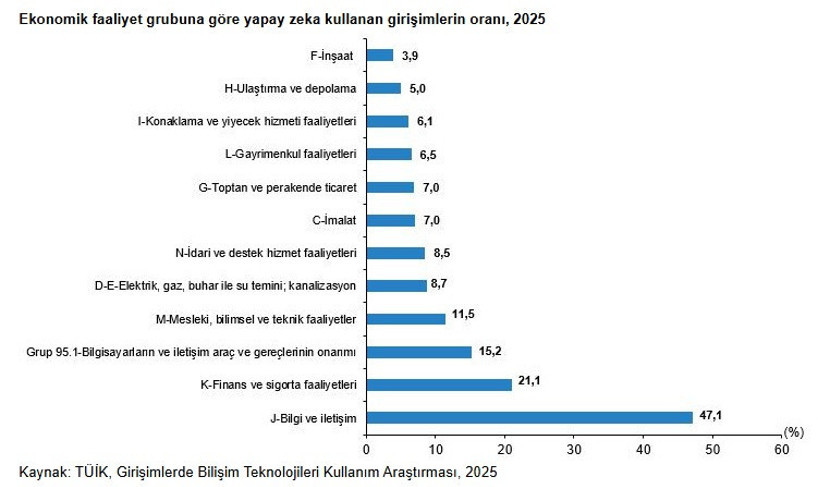 TÜİK ilk kez açıkladı: İşte istatistikler ile yapay zeka! - Resim : 2