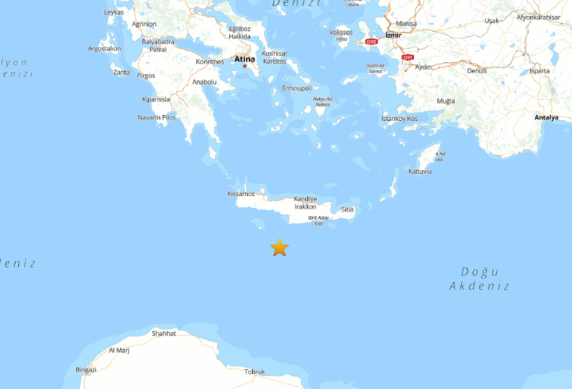 Son dakika: Akdeniz açıklarında deprem! | SON DEPREMLER LİSTESİ - Resim : 1