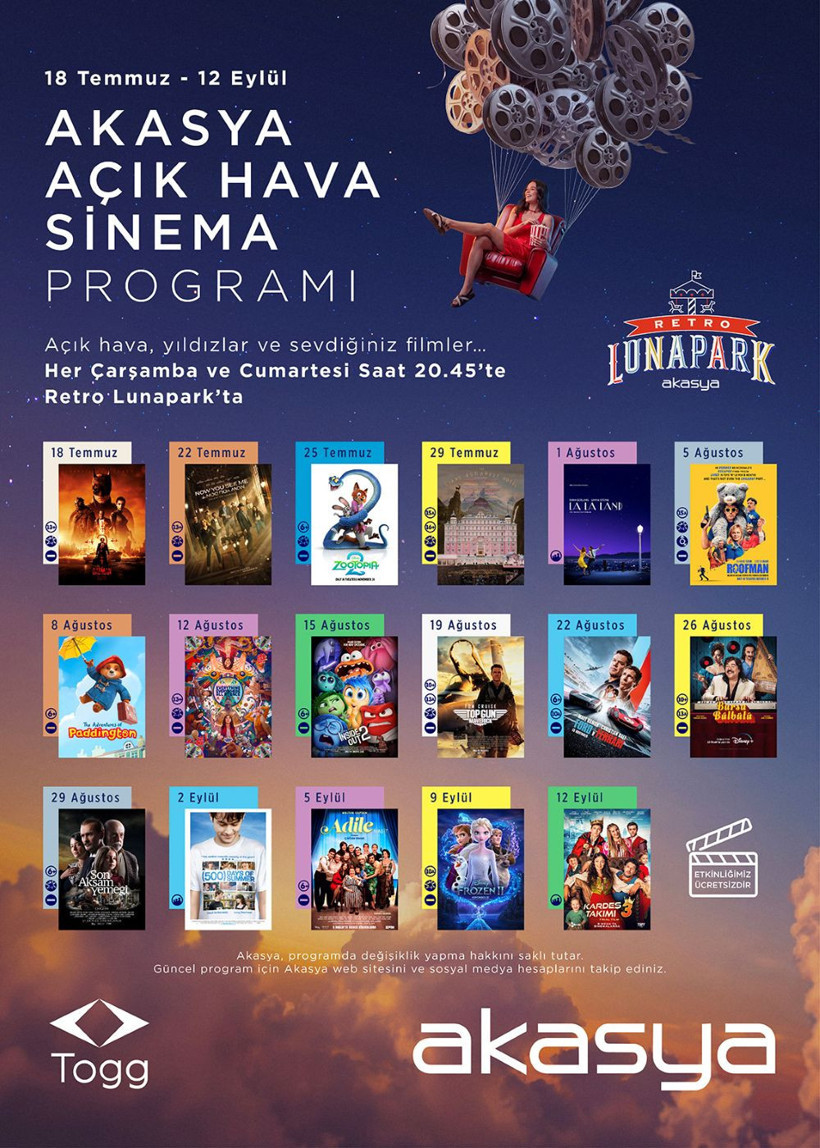 Akasya, yıldızların altında sinema keyfini yeniden yaşatıyor - Resim : 1