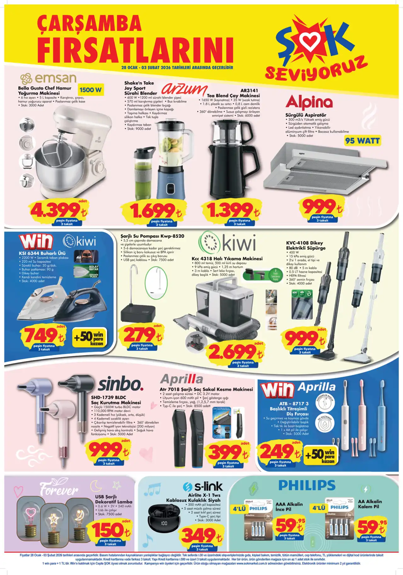 28 OCAK-3 ŞUBAT 2026 AKTÜEL KATALOĞU: ŞOK'a bu hafta ne geliyor? ŞOK'ta bu hafta neler var? - Resim: 1