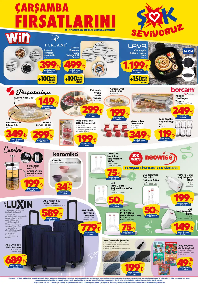 ŞOK 21-27 OCAK 2026 AKTÜEL KATALOĞU: ŞOK'a bu hafta ne geliyor? ŞOK'ta bu hafta neler var? - Resim: 3