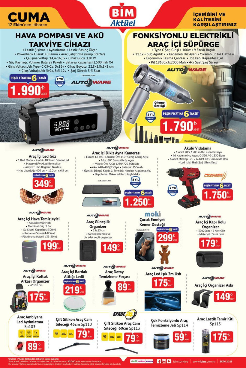 BİM 17 EKİM 2025 AKTÜEL KATALOĞU: BİM'e şarjlı süpürge ve televizyon geliyor! - Resim: 3