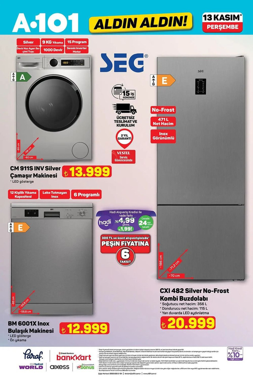 A101 13 KASIM 2025 AKTÜEL KATALOĞU: A101'e QLED TV ve Volta elektrikli moped geliyor! - Resim: 10