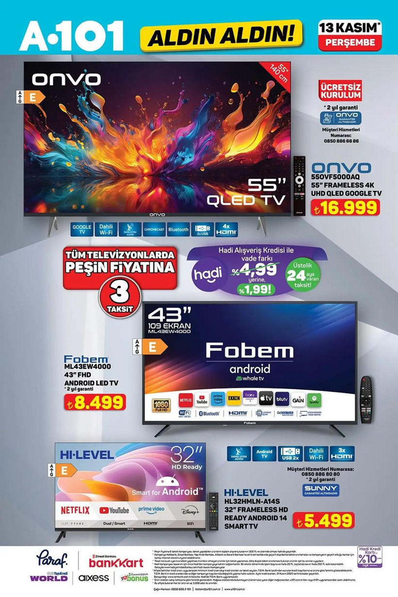A101 13 KASIM 2025 AKTÜEL KATALOĞU: A101'e QLED TV ve Volta elektrikli moped geliyor! - Resim: 5