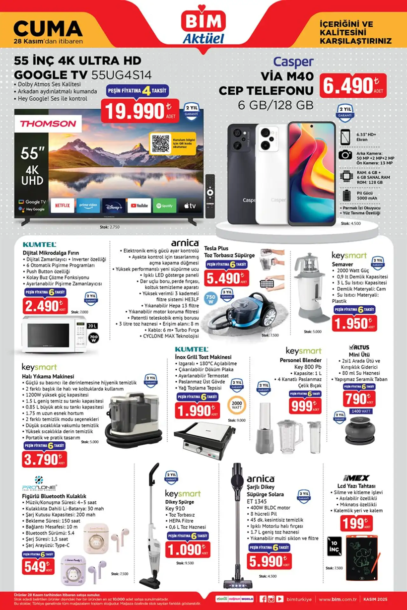 BİM 28 KASIM 2025 AKTÜEL KATALOĞU: BİM'e bu hafta neler geliyor? BİM'de neler var? - Resim: 4