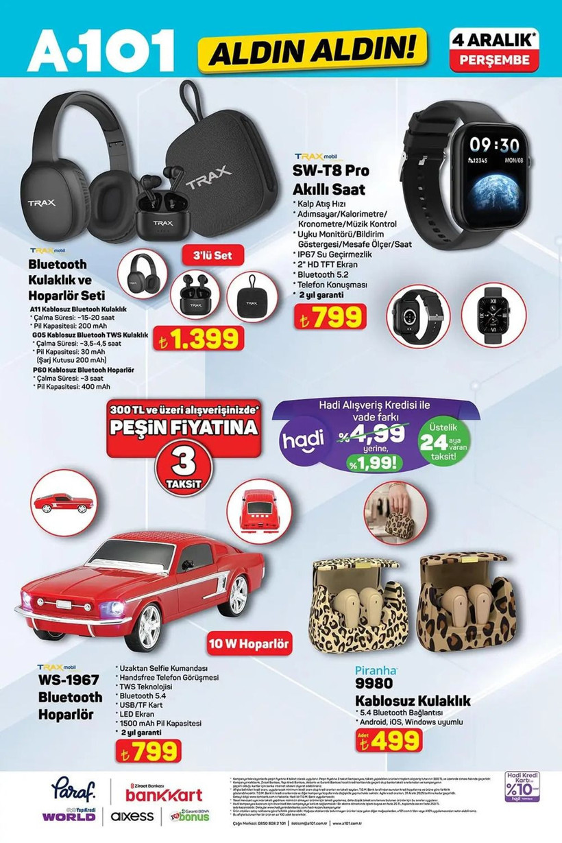 A101 4 ARALIK 2025 AKTÜEL KATALOĞU: A101'e yılbaşı ağacı ve dekoratif süsler geliyor! - Resim: 2