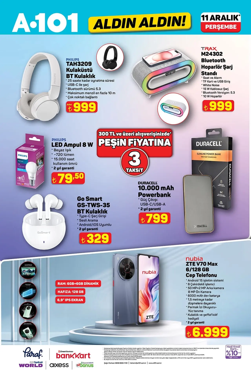 A101 11 ARALIK 2025 AKTÜEL KATALOĞU: A101'e bulaşık makinesi, buzdolabı ve elektrikli moped geliyor! - Resim: 1