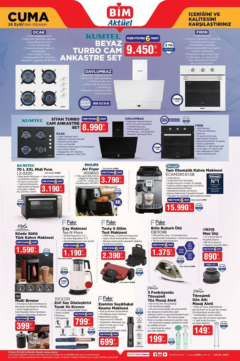 BİM 26 EYLÜL 2025 AKTÜEL KATALOĞU: BİM'e tam otomatik kahve makinesi geliyor! - Resim: 2