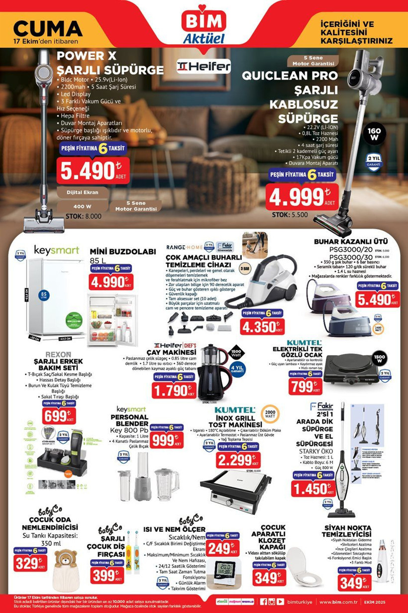 BİM 17 EKİM 2025 AKTÜEL KATALOĞU: BİM'e şarjlı süpürge ve televizyon geliyor! - Resim: 2
