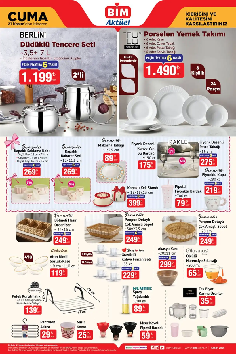BİM 21 KASIM 2025 AKTÜEL KATALOĞU: BİM'e bu hafta neler geliyor? BİM'de neler var? - Resim: 4