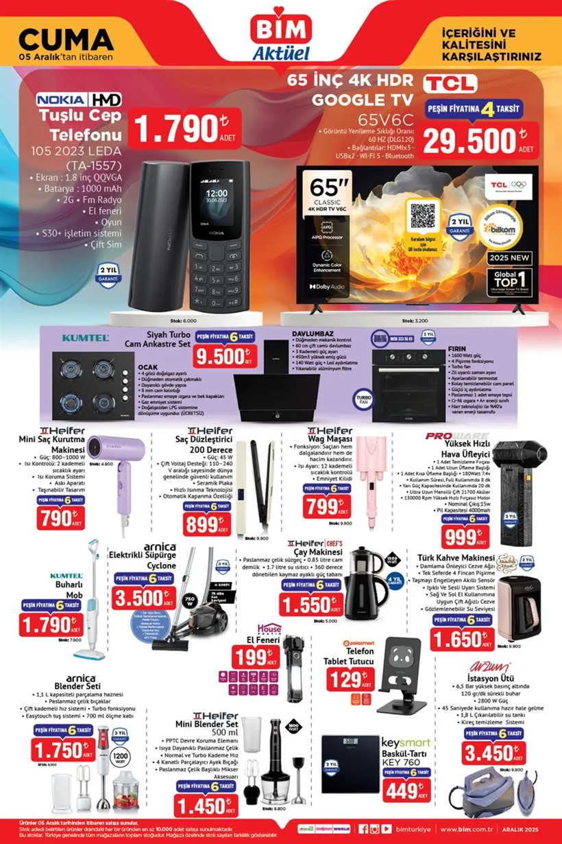 BİM 5 ARALIK 2025 AKTÜEL KATALOĞU: BİM'e bu hafta neler geliyor? BİM'de neler var? - Resim: 3