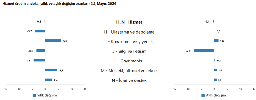 TÜİK açıkladı: Hizmet üretimi mayısta geriledi - Resim : 2