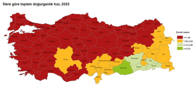 Türkiye’de doğurganlık hızı düşmeye devam etti: Nüfusun yenilenme seviyesinin altında kaldı - Resim : 4