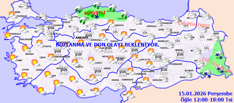 Kış şartları etkisini artırıyor: Meteoroloji'den yağış, buzlanma ve &ccedil;ığ uyarısı - Resim : 1