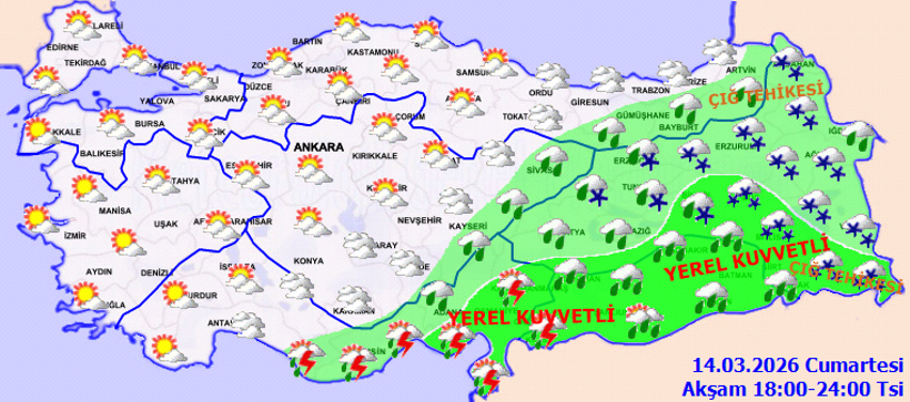 Meteoroloji uyardı: &Uuml;&ccedil; b&ouml;lgede yağış alarmı, kar geri d&ouml;nd&uuml; - Resim : 2