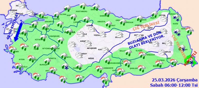 Yurt genelinde yağışlı hava etkili olacak: Kuvvetli yağış ve fırtına uyarısı - Resim : 1