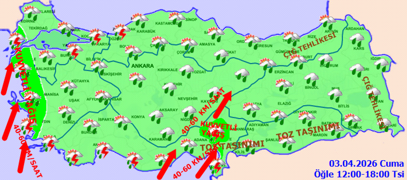 Meteoroloji'den sağanak uyarısı: Yurdun tamamını saracak - Resim : 2