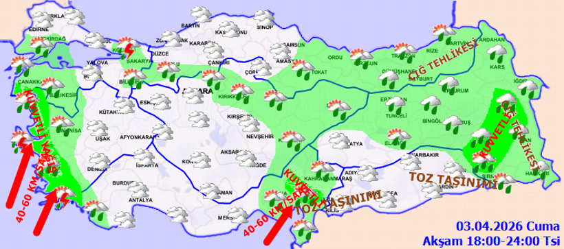 Meteoroloji'den sağanak uyarısı: Yurdun tamamını saracak - Resim : 3