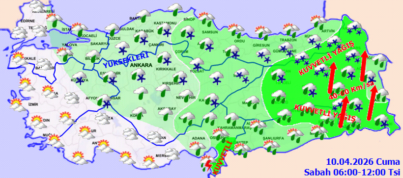 Yurt genelinde yağışlı hava etkili olacak - Resim : 1