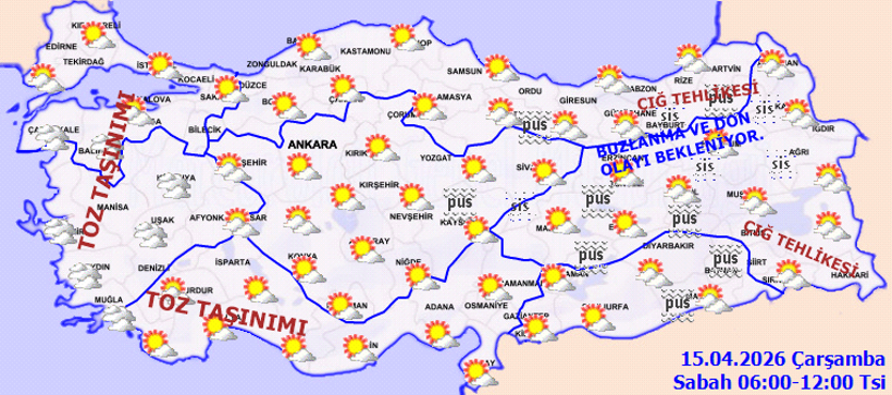 T&uuml;rkiye genelinde sıcaklıklar 6 derece artacak: Toz taşınımı uyarısı yapıldı - Resim : 1