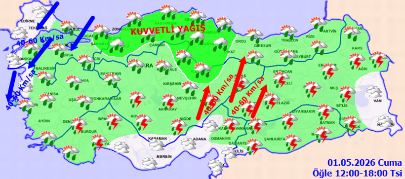 Sağanak yağış yurdu saracak: Sıcaklıklar d&uuml;şecek, yağmur etkisini artıracak - Resim : 1