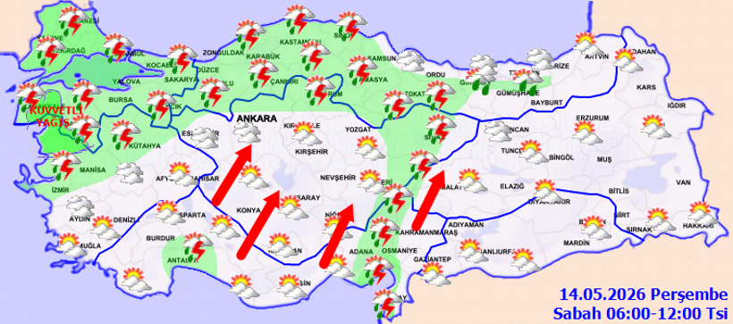 Kuvvetli yağış ve fırtına uyarısı: T&uuml;m yurdu sağanak esir alacak - Resim : 1