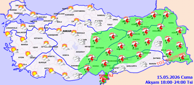Karadeniz ile Doğu Anadolu i&ccedil;in kuvvetli yağış alarmı - Resim : 2