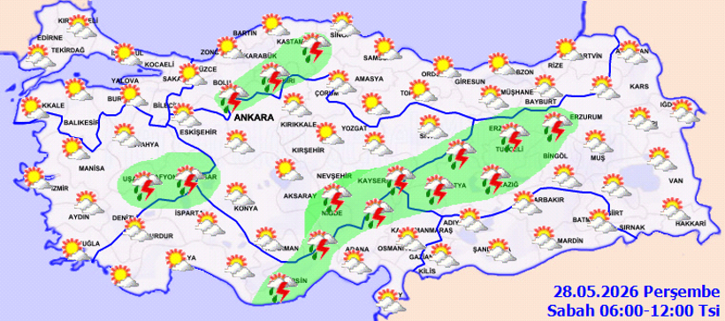 Meteoroloji’den kuvvetli yağış uyarısı: Çok sayıda şehirde sağanak etkili olacak - Resim : 1