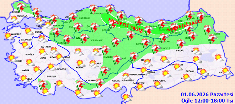 Meteoroloji'den Karadeniz'e uyarı: Kuvvetli sağanak bekleniyor - Resim : 1
