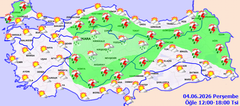 Sıcaklık artarken sağanak da geliyor: İşte il il hava durumu - Resim : 1
