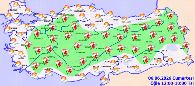 Yurt genelinde sağanak geçişleri bekleniyor: Sıcaklıklar birçok bölgede mevsim normallerinin üzerinde - Resim : 1