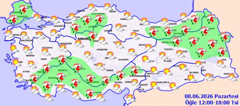 Meteoroloji açıkladı: Yağışlar yeniden geniş alana yayılacak - Resim : 1