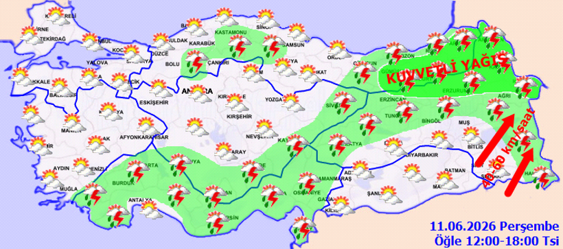 Meteoroloji'den kuvvetli yağış ve r&uuml;zgar uyarısı: İki b&ouml;lgeye dikkat! - Resim : 1