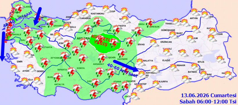 Meteoroloji'den kuvvetli yağış uyarısı: Sıcaklıklar düşecek - Resim : 1