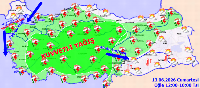 Meteoroloji'den kuvvetli yağış uyarısı: Sıcaklıklar düşecek - Resim : 2