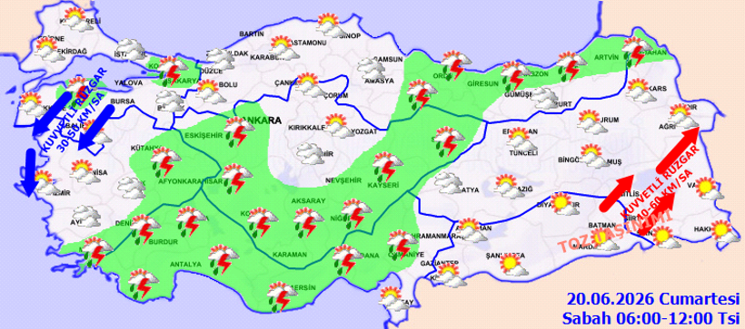 Meteoroloji'den çok sayıda il için uyarı: Kuvvetli yağış ve fırtına etkili olacak - Resim : 1