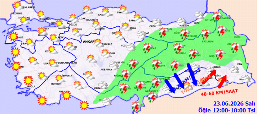 Yurdun doğusu için sağanak alarmı - Resim : 1