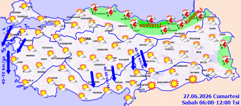 Meteoroloji alarm verdi: Sağanak ve fırtına birçok ili vuracak - Resim : 1