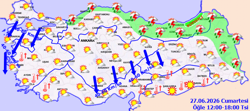 Meteoroloji alarm verdi: Sağanak ve fırtına birçok ili vuracak - Resim : 2