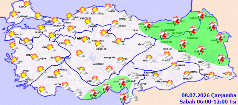 Yurdun doğusunda sağanak alarmı! 4 il için kuvvetli yağış uyarısı - Resim : 1