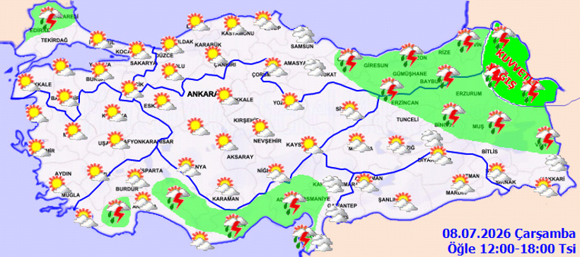 Yurdun doğusunda sağanak alarmı! 4 il için kuvvetli yağış uyarısı - Resim : 2