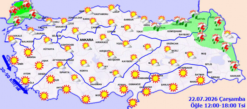 Meteoroloji son tahminini yayımladı: Bazı iller için alarm verildi - Resim : 1