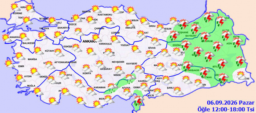 Meteoroloji haritayı değiştirdi: Bir yanda sağanak, bir yanda 40 derece - Resim : 1