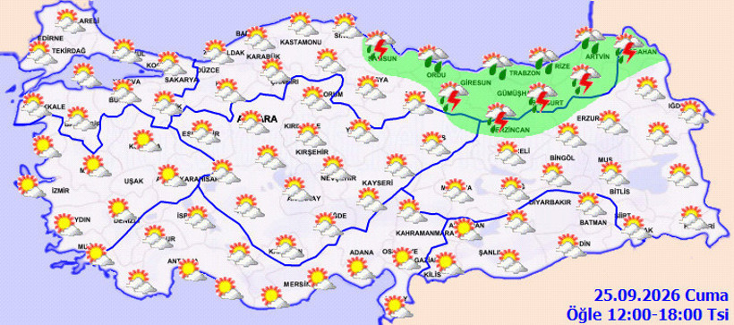 Karadeniz için sağanak yağış uyarısı: Gün boyu sürecek - Resim : 1