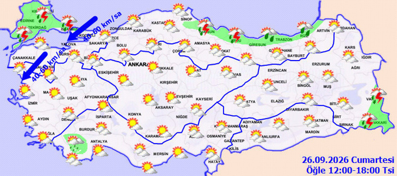 Meteoroloji'den hafta sonu için sağanak alarmı: Yağış birçok bölgede etkili olacak - Resim : 1
