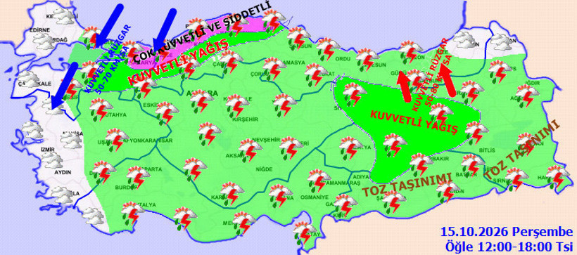 İstanbul ve Marmara'da sel tehlikesi devam ediyor: Meteoroloji'den şiddetli yağış uyarısı - Resim : 2