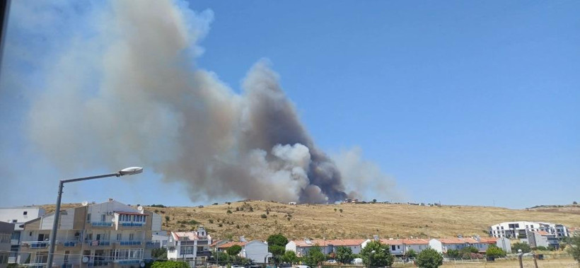 İzmir Dikili'de yangın: Havadan ve karadan müdahale sürüyor - Resim : 1