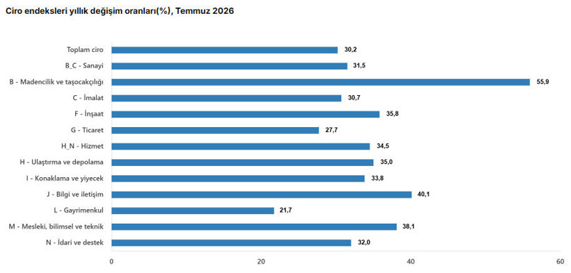 Toplam ciro endeksi temmuzda arttı - Resim : 1