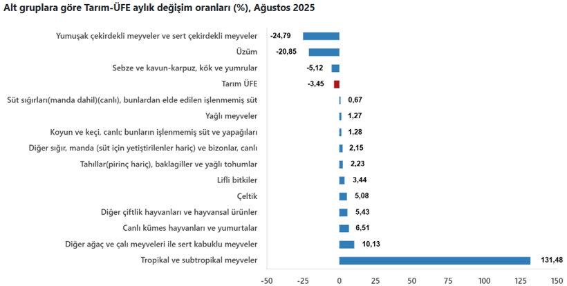 TÜİK açıkladı! Çiftçinin ağustos ayı enflasyonu belli oldu - Resim : 3