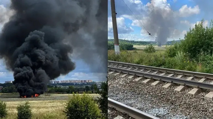 Rusya'nın başkenti Moskova'da askeri uçak düştü - Resim : 1